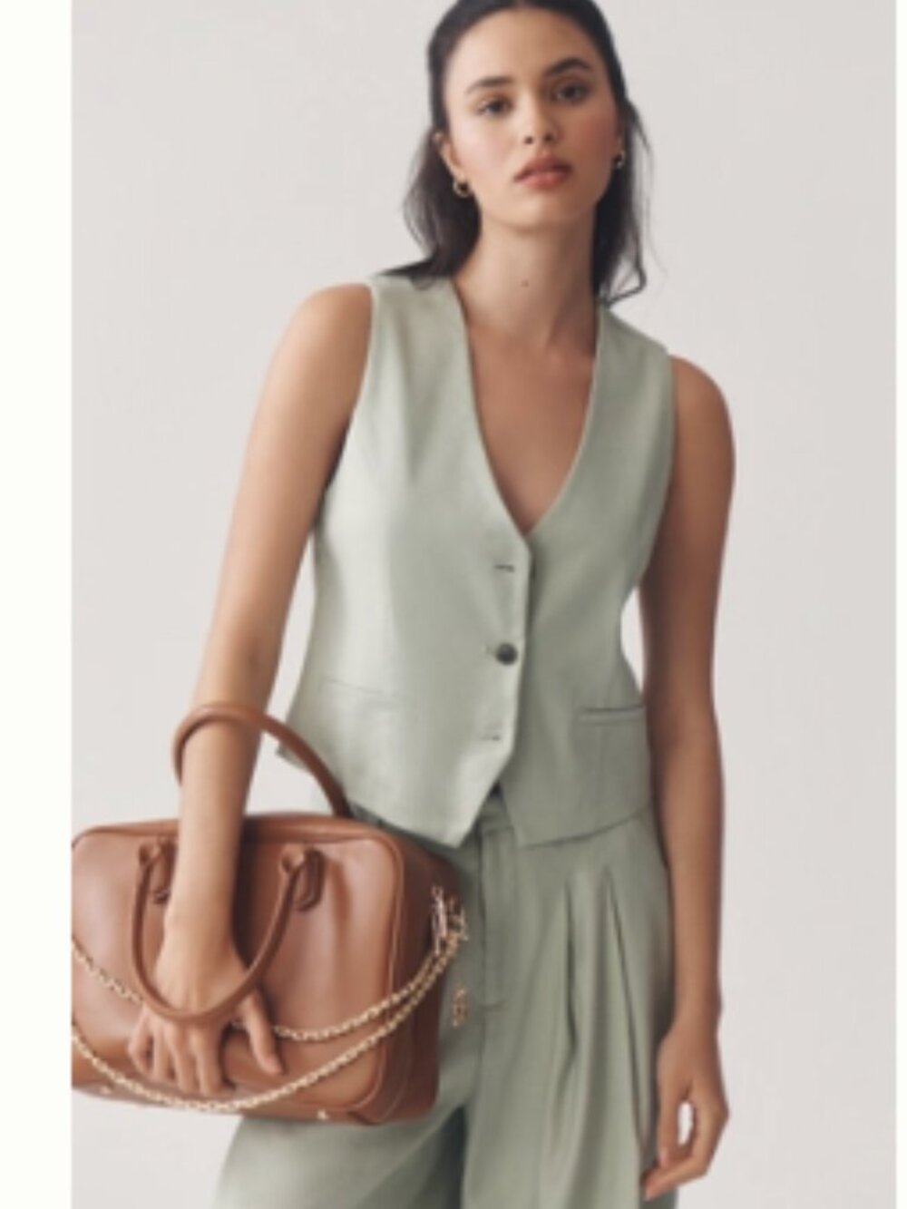 Anthropologie | New Never Worn | Leona European Linen Vest | Size XL